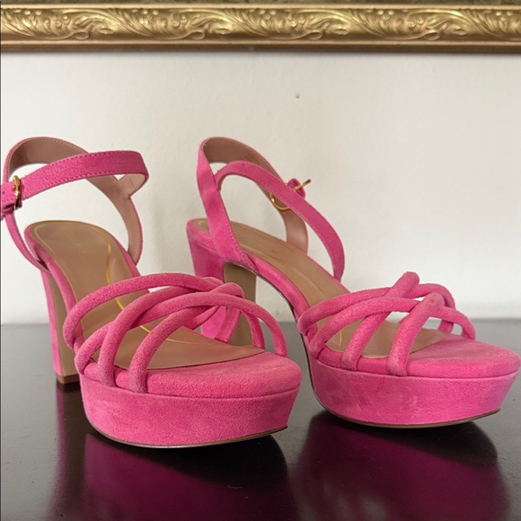 Cole Haan Fuchsia Strappy Heels - Picture 1 of 10
